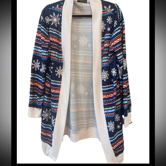 Set of 2 Floral Blooming Winter/Christmas cardigans - Picture 5 of 7